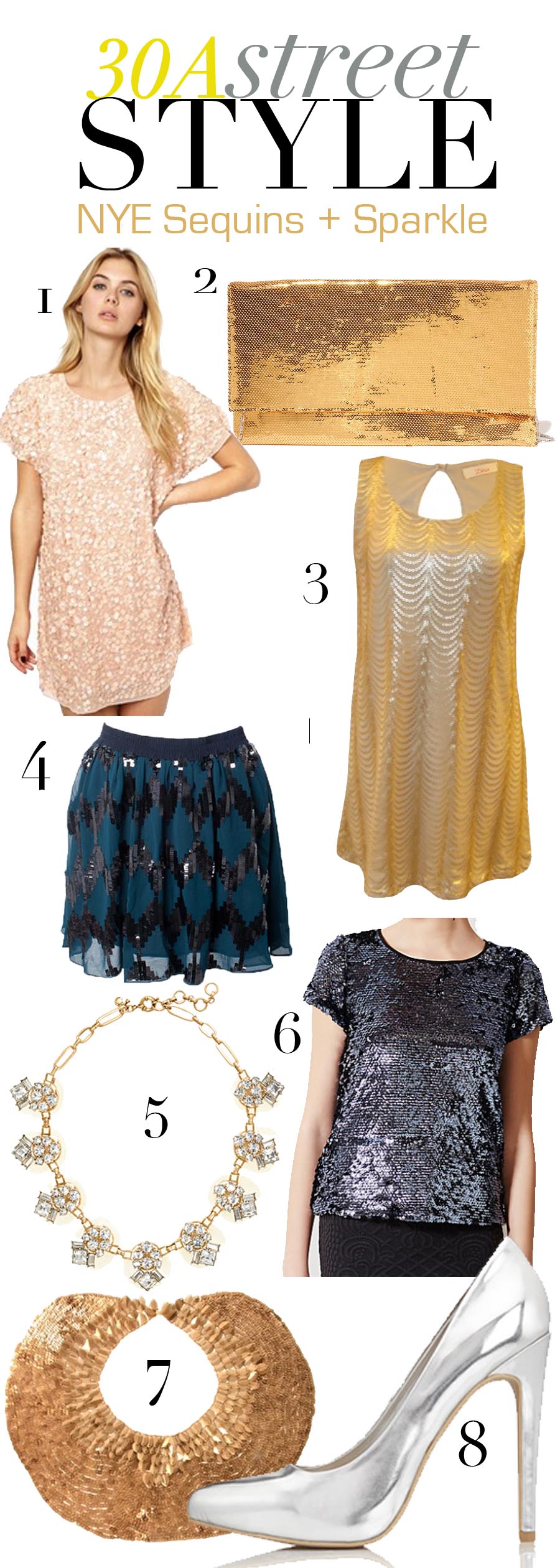 New Year's Eve Style Guide - Sequins Sparkle  |  30A Street Style