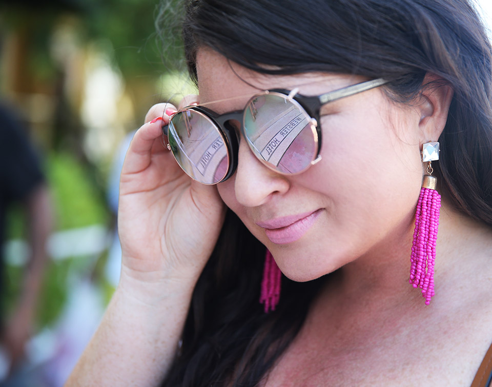 Mara Hoffman Miami Swim Week Free People Most Beautiful Midi  Sunday Somewhere Pink Tassel Earrings