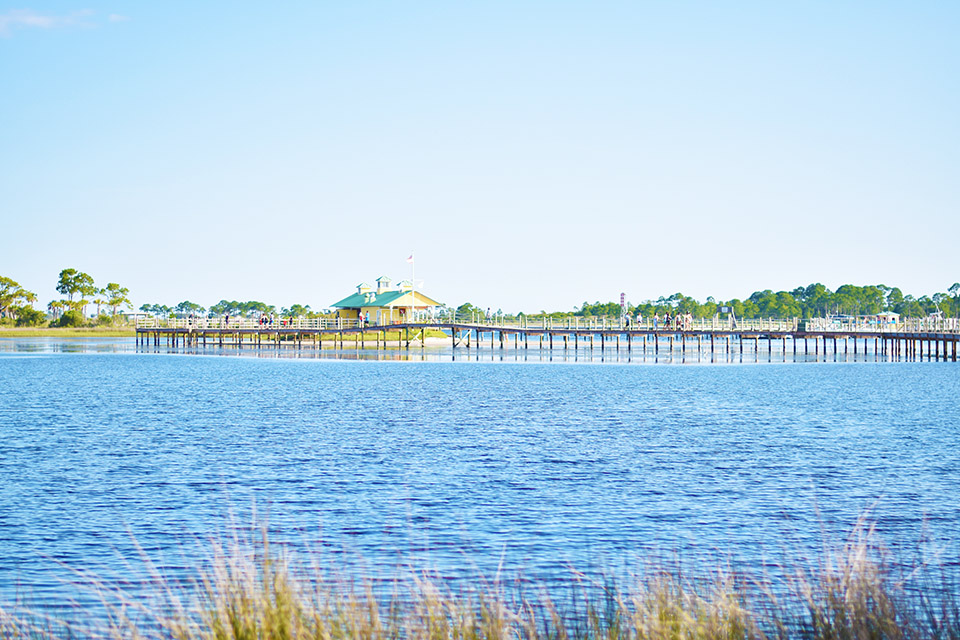 30A Street Style Sheraton Bay Point Boardwalk and Pelicans