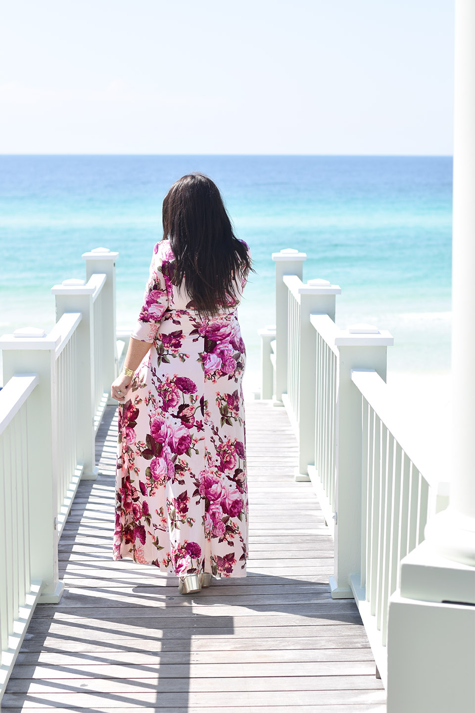 30A Street Style Maternity Maxi in Seaside