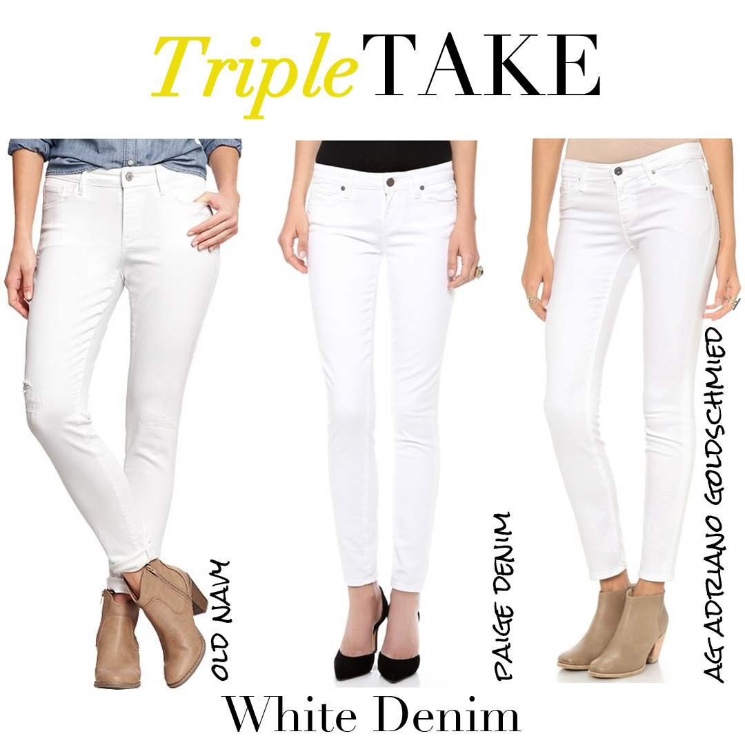 Triple Take: White Jeans for Spring