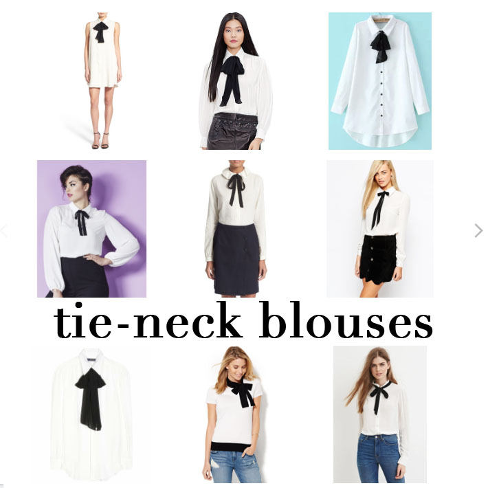 Shopping: Tie Neck Blouse