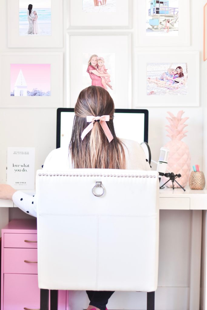 At My Desk - Girly Pink Workspace