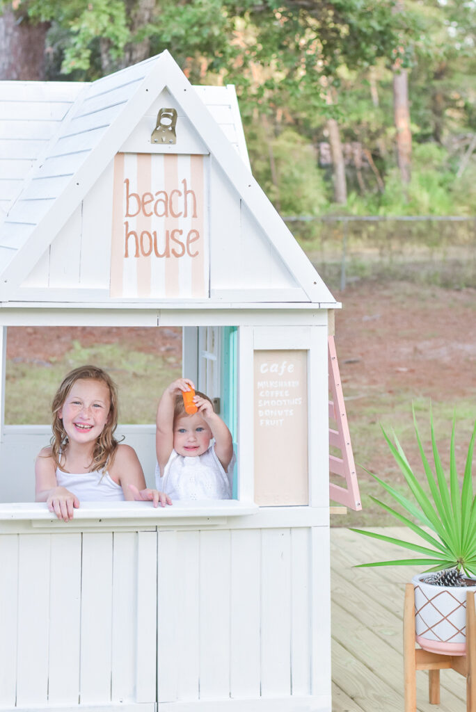 KidKraft Greystone Playhouse Makeover - Beach House 30A Mama