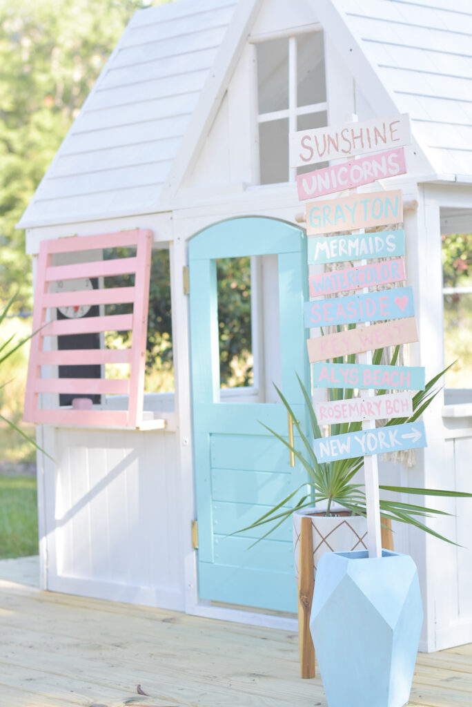 KidKraft Greystone Playhouse Makeover - Beach House 30A Mama