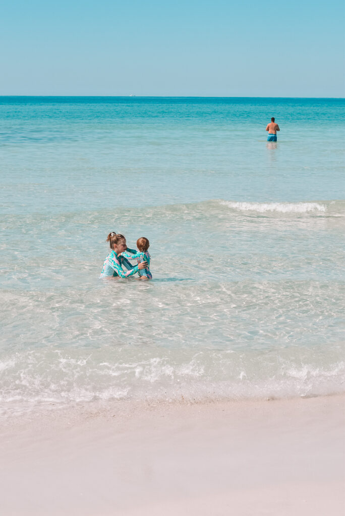 30A Mama wearing Cabana Life swimsuits Gulf of Mexico