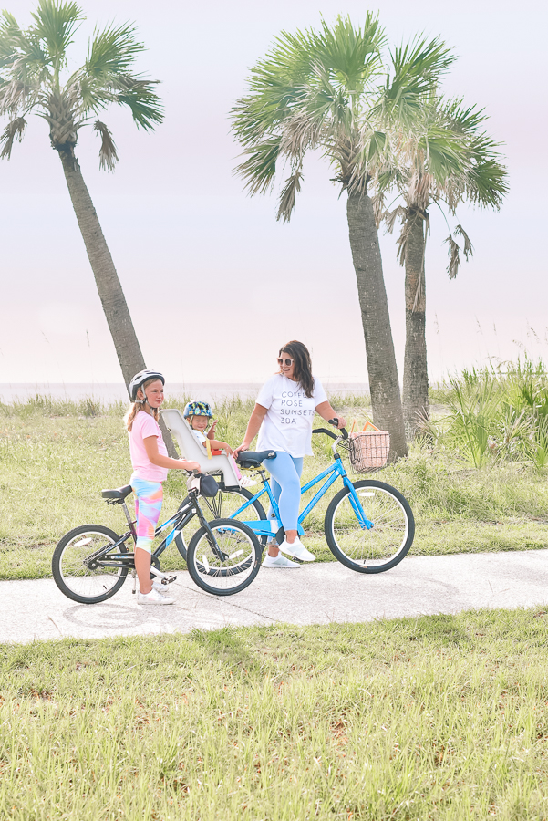 30A Mama Jekyll Island family vacation - biking on Jekyll