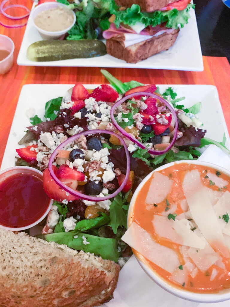 30A Mama - What to Eat on 30A- Tomato Bisque and Salad at ChanticleerJPG