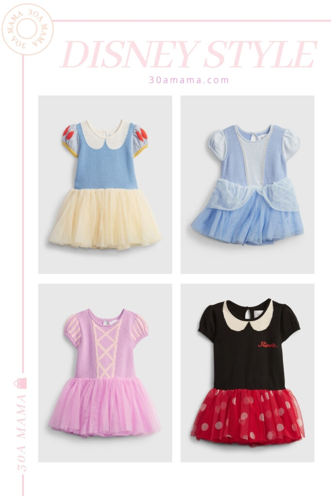 30A Mama Disney baby outfits Snow White Cinderella Rapunzel Minnie