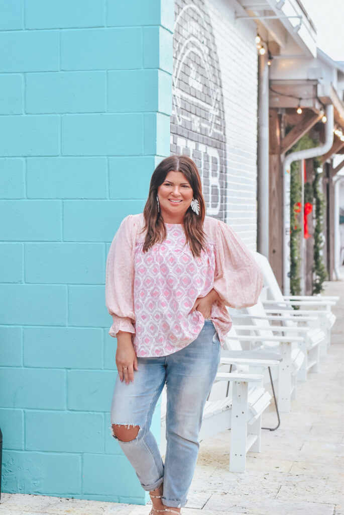 30A Mama Seeing Double Top Pink Valentine's Day