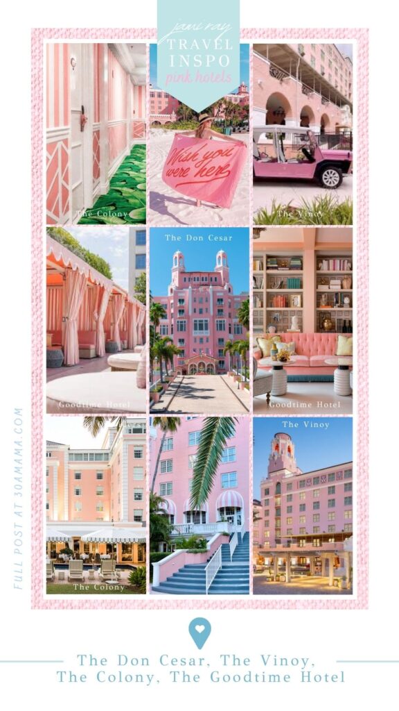 Jami Ray travel inspo pink hotels in florida
