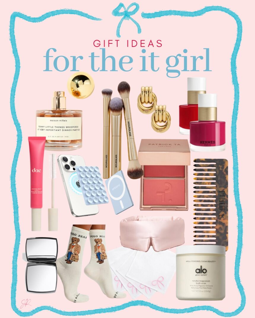 Jami Ray gift ideas for the it girl Hermes Hourglass makeup brushes French comb Chanel compact dye brush eye mask Anthropologie