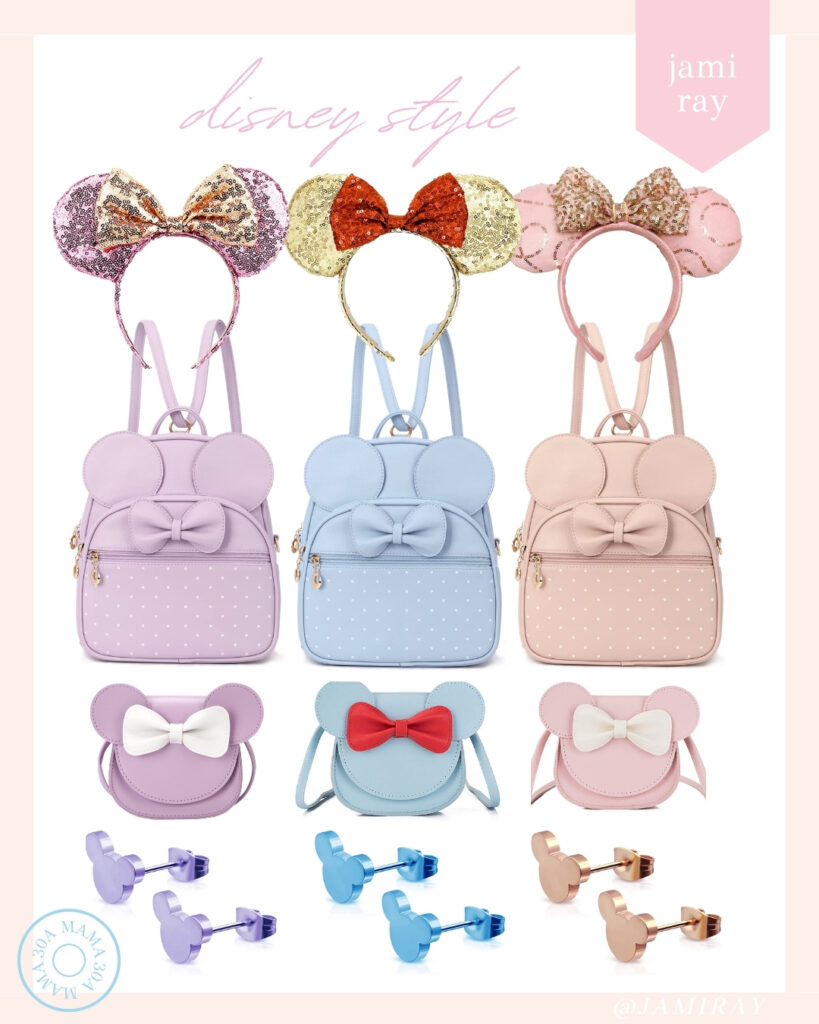 Disney Style minnie purse mickey backpack mouse ears