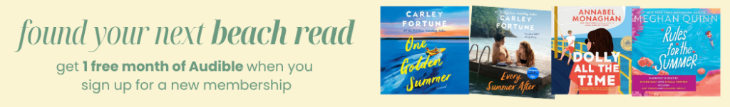 1 free month of audible - romance beach read