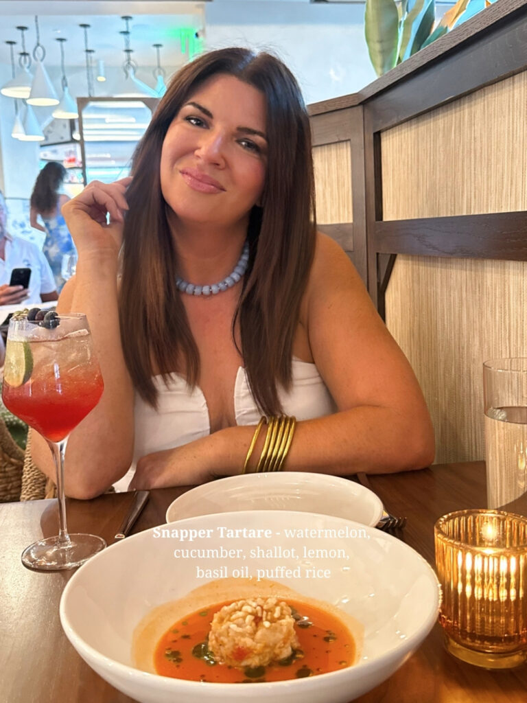 Everything we ordered at Indaco Alys Beach Snapper Tartare